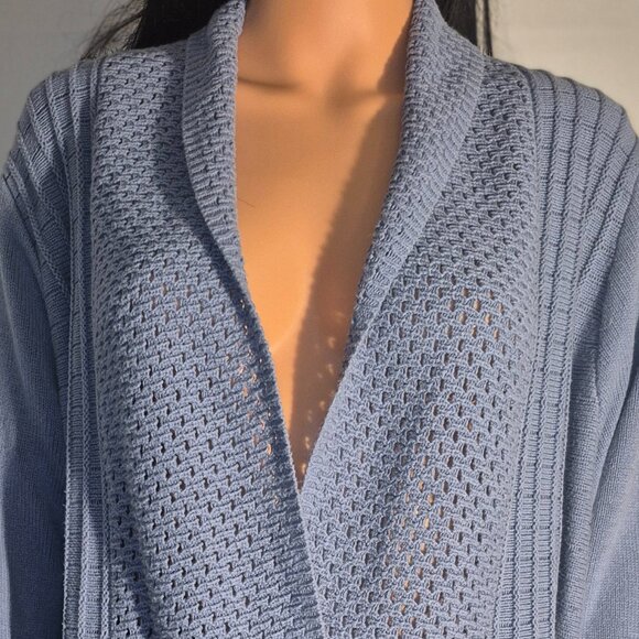 ARCHITECT Cardigan knit sweater, Blue in size 2XL - Picture 2 of 16